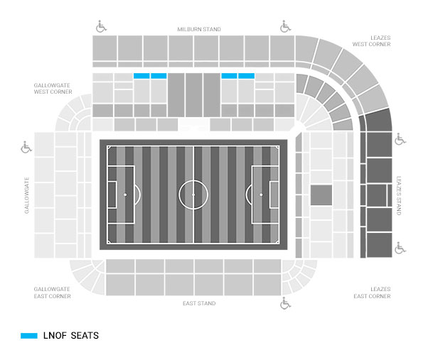 Newcastle United Stadium Layout