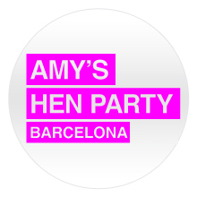 Personalised hen party badge.