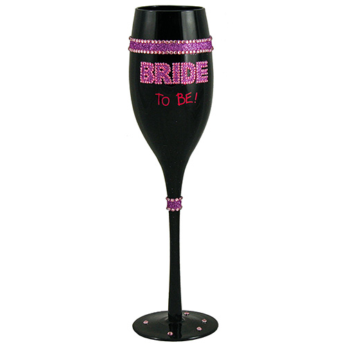 Bride To Be Champagne Flute On White Background