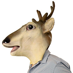 Side Of Full Head Stag Mask