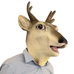 Side Angle Full Head Stag Mask