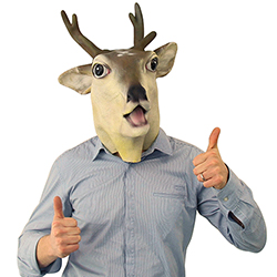Full Head Stag Mask With Thumb's Up