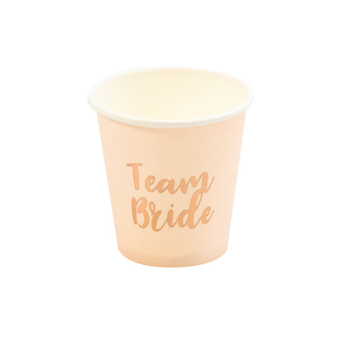 Rose Gold Team Bride Shot Glass isolated on a white background