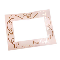 Personalised Rose Gold Hen Do Giant Photo Frame with white background