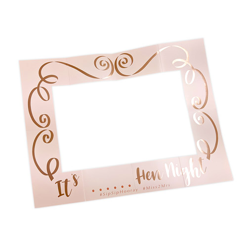 Personalised Rose Gold Hen Do Giant Photo Frame with white background