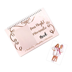 Rose Gold Memento Book with white background