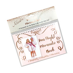 Rose Gold Memento Book with white background