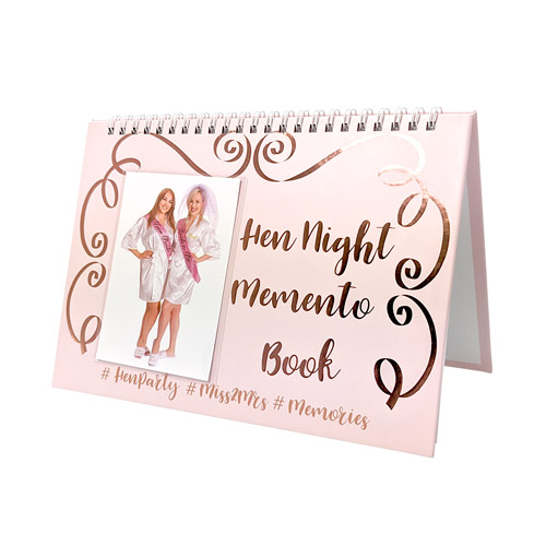 Rose Gold Memento Book with white background
