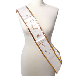 Team Bride to be sash on mannequin with white background