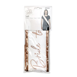 Team Bride to be sash in packet with white background