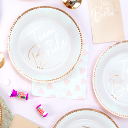 Hen Party Lunch Napkins fan formation with white background