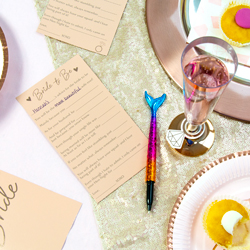 Team bride activity cards, sentence view, with white background