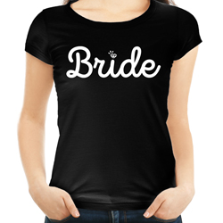 Bride T-Shirt (Diamond I Design) on model with white background