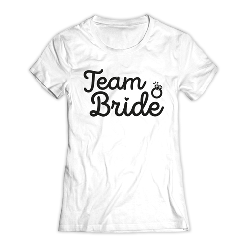 Team Bride T-Shirt (Diamond I Design) with white background