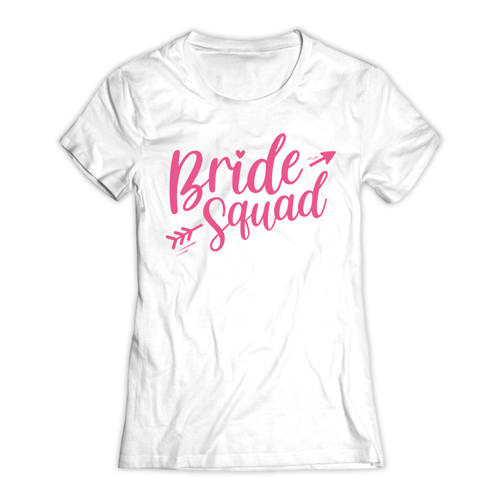 Bride Squad T-Shirt (Arrow Design) with white background