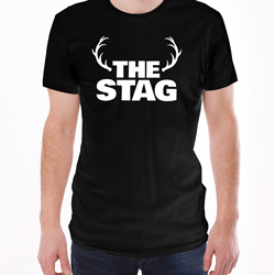 Stag T-Shirt (Antlers Design) on model with white background