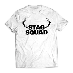 Stag Squad T-Shirt (Antlers Design) with white background