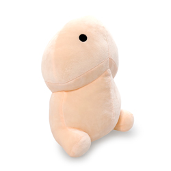 Percy Pecker Penis Plush Soft Cotton Toy Character with white background side profile