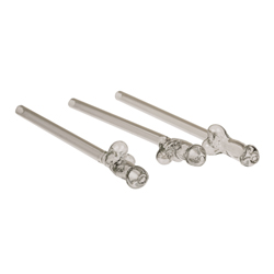 Glass Willy Drinking Straws three straws only on white background