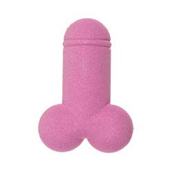 a willy bath bomb on a white background