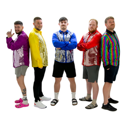 A group of models wearing various outfits from the Funked Up Fits range.
