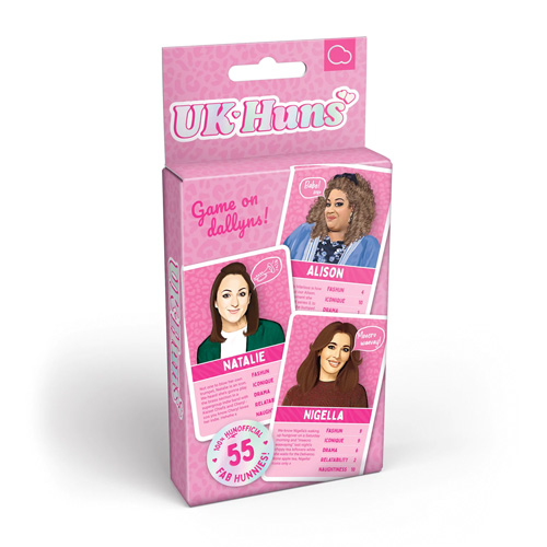 UK Huns card game packaging isolated on a white background.