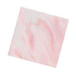 A pink marble napkin isolated on a white background.