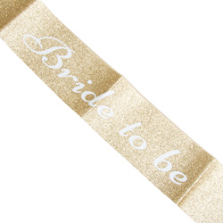 Close up of Gold Bride to Be isolated on a white background.