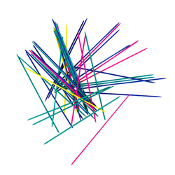 Sticks from Pick Up Sips game isolated on a white background.