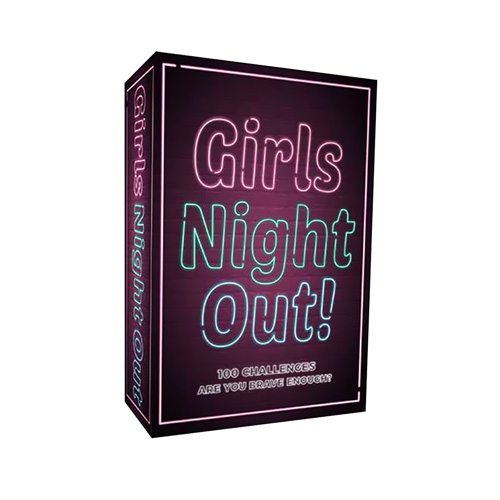 Girls Night Out card game packaged isolated on a white background.