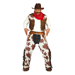 Man wearing Cowboy Costume on a white background