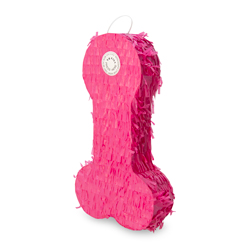 Back view of Pink Penis Pinata with on a white background