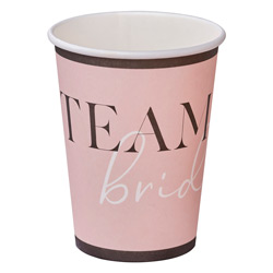 A team bride paper cup on a white background