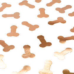 Willy confetti spread across a white background