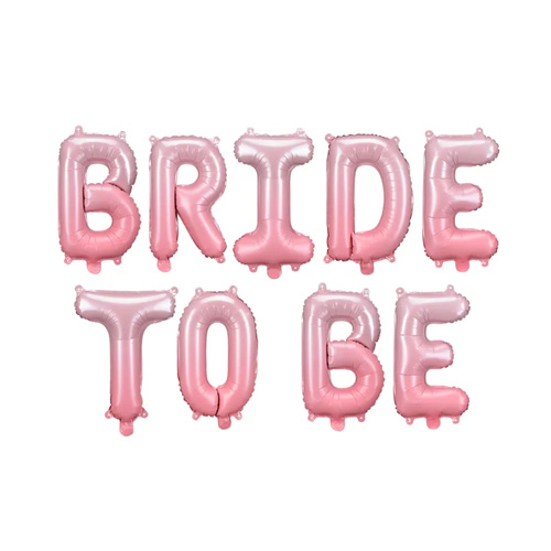 Bride to Be Ombre Balloons on a white background