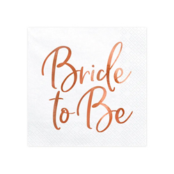 Bride to Be Foil Napkin on a white background