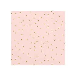 Pink Polkadot napkin on white background