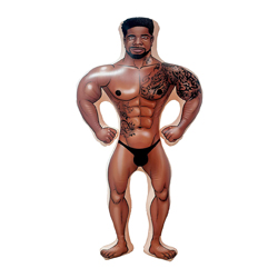 Javon the Hunk 5ft Inflatable Man on a white background