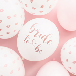 Bride to Be Party Balloon Set on a pink background