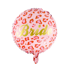 Bride Animal Print Foil Balloon on a white background