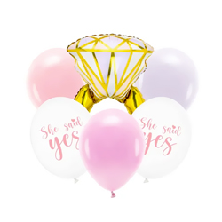 She Said Yes Balloon Set on a white background