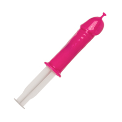 Pink Willy Shot Syringe on a white background