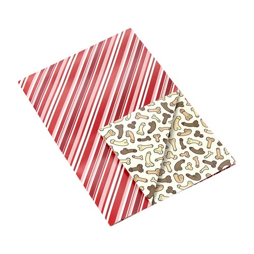 Raunchy Willy wrapping paper folded on a white background