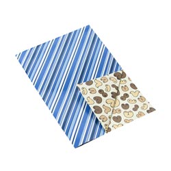 Raunchy Boobs wrapping paper folded on a white background