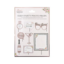 Floral Hen Party Photo Props packaging on a white background