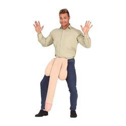Man wearing Giant Willy Belt on a white background
