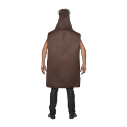 Man wearing Studmeister Beer Bottle Costume on a white background