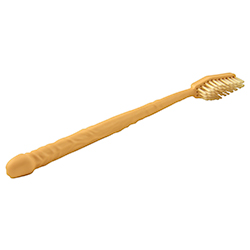 Toothbrush with the bristles showing