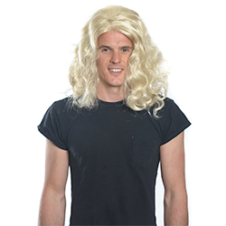 man in blonde wig