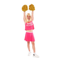 A male model wearing a pink 